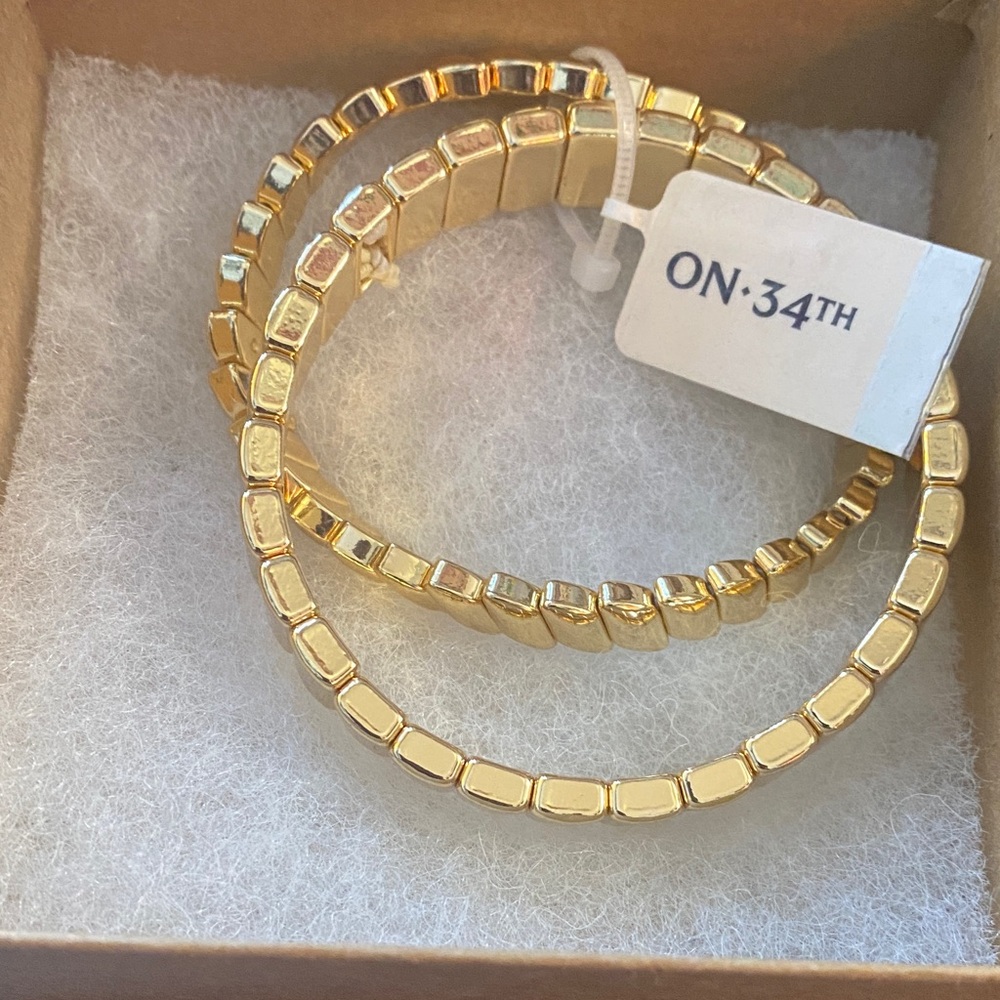ON:34TH Gold-Tone Bracelet Set